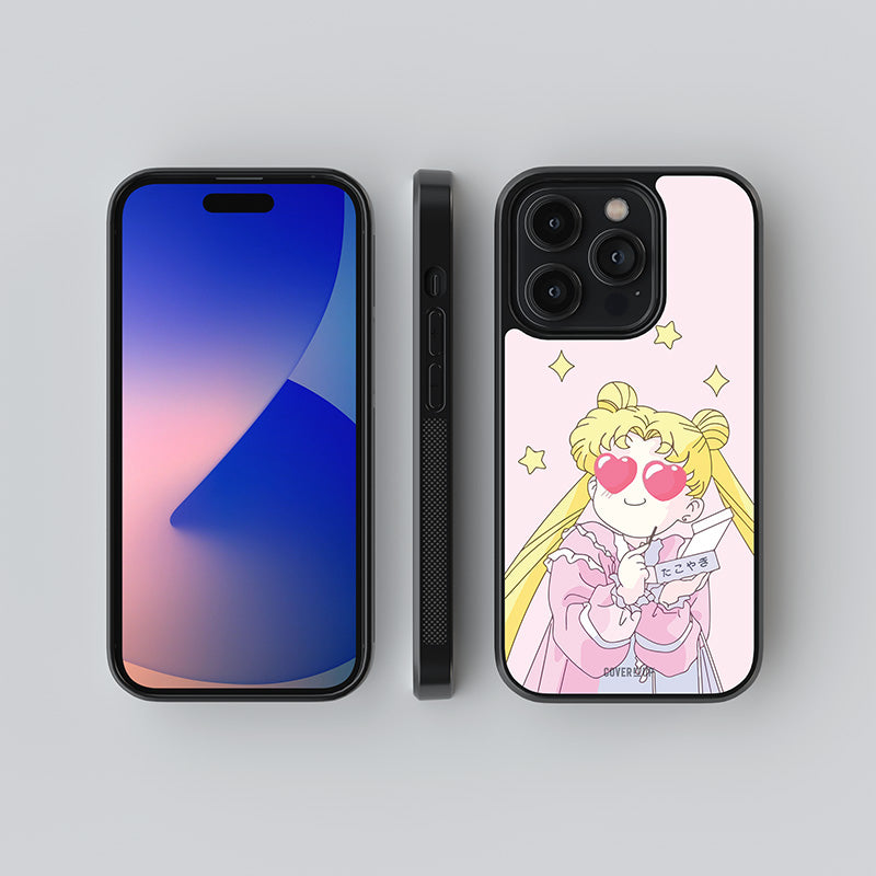 Adorable Heart Eyes Glass Case