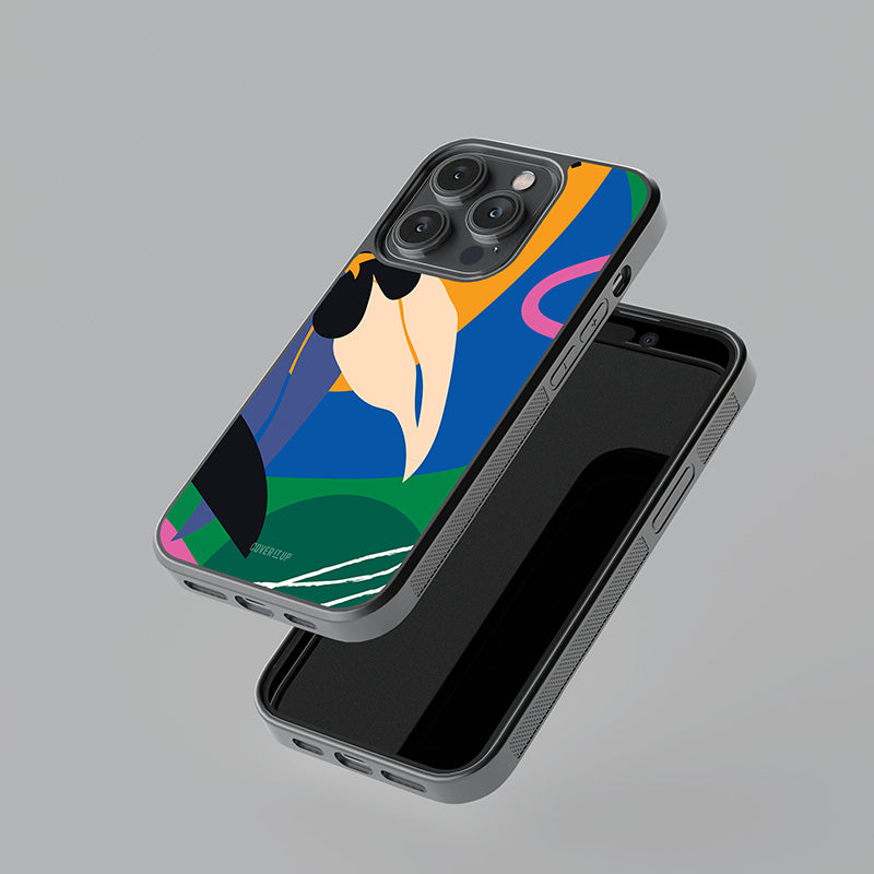 Tropical Abstract Glass Case