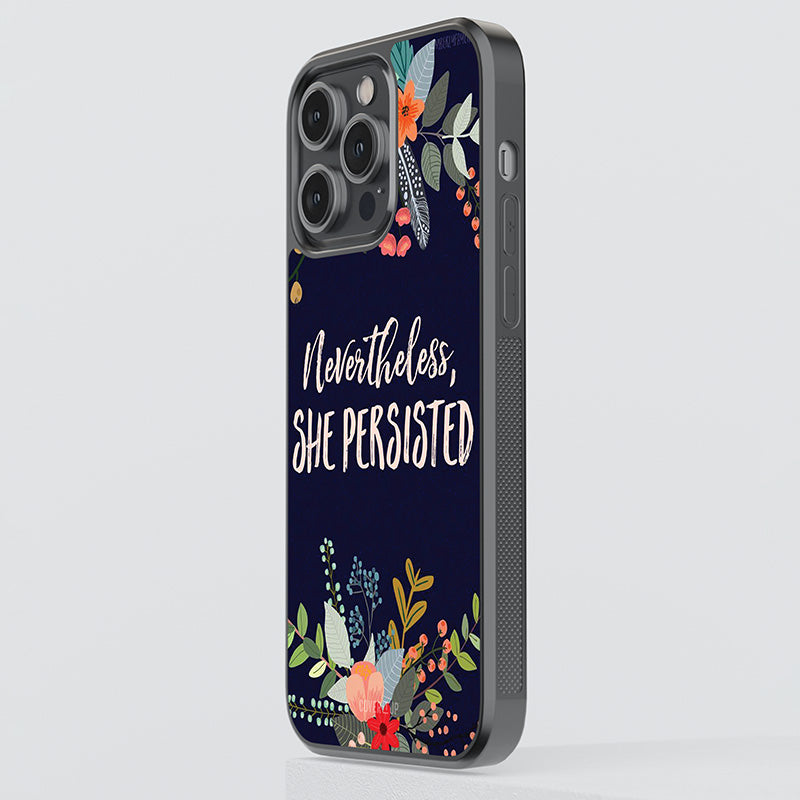 Nevertheless She Persisted Glass Case