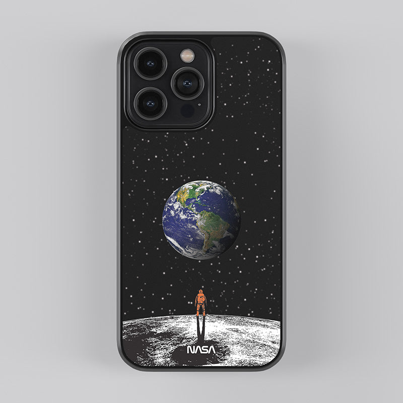 NASA Man On The Moon Glass Case