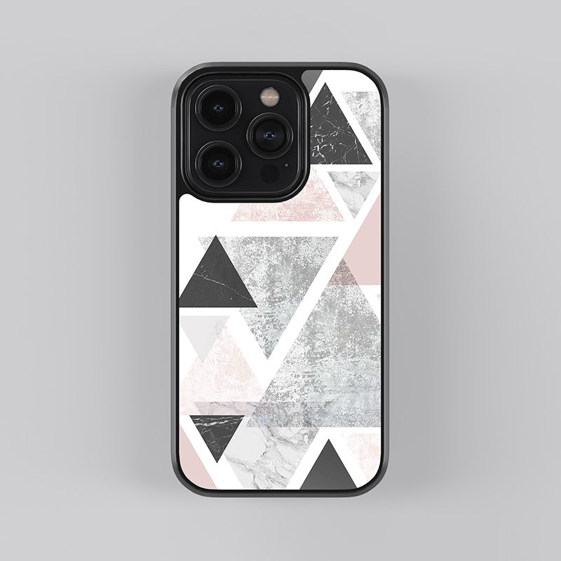 Abstract Triangle Glass Case
