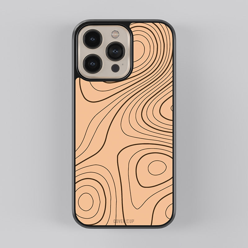 Cream Topography Glass Case