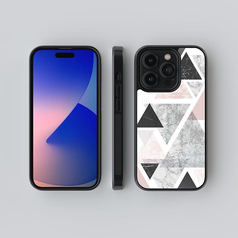 Abstract Triangle Glass Case