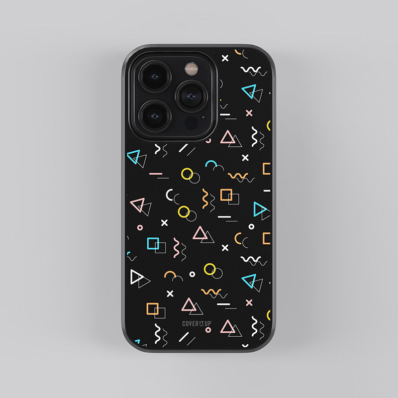 Abstract Shapes Memphis Glass Case