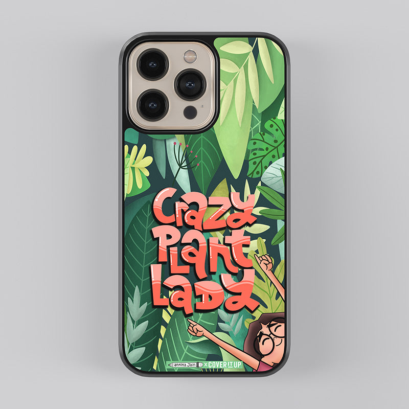 Crazy Plant Lady Glass Case