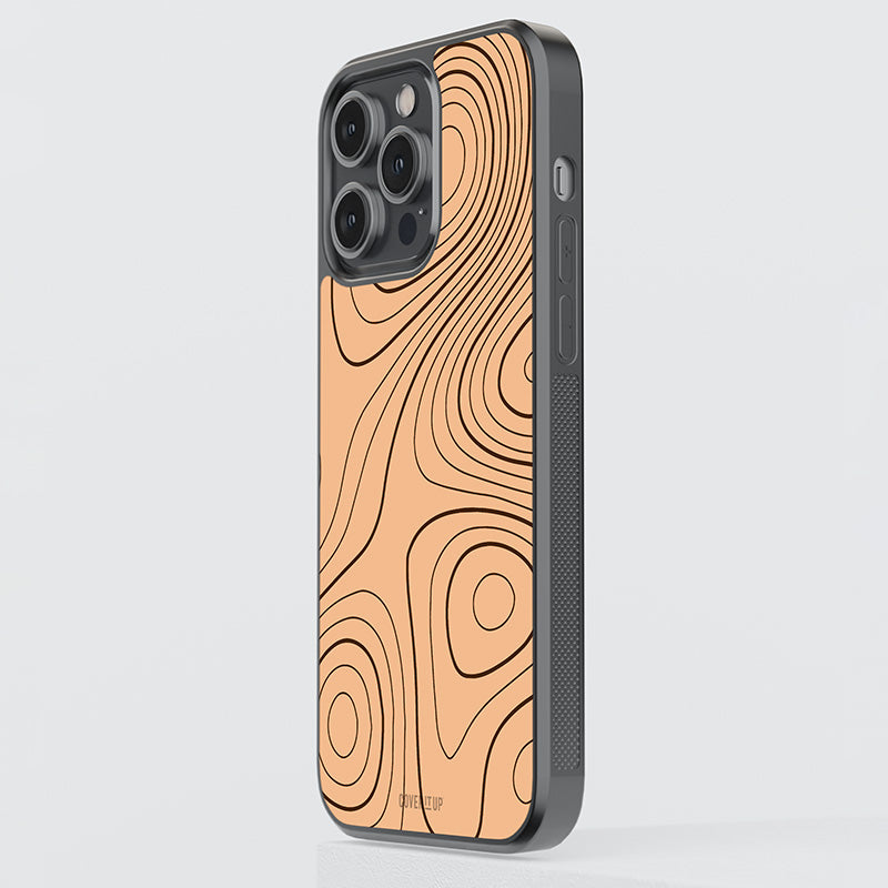 Cream Topography Glass Case