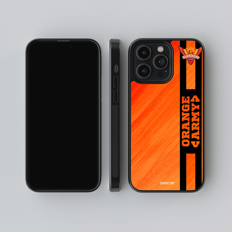 Official Sunrisers Hyderabad Orange Fandom Glass Case