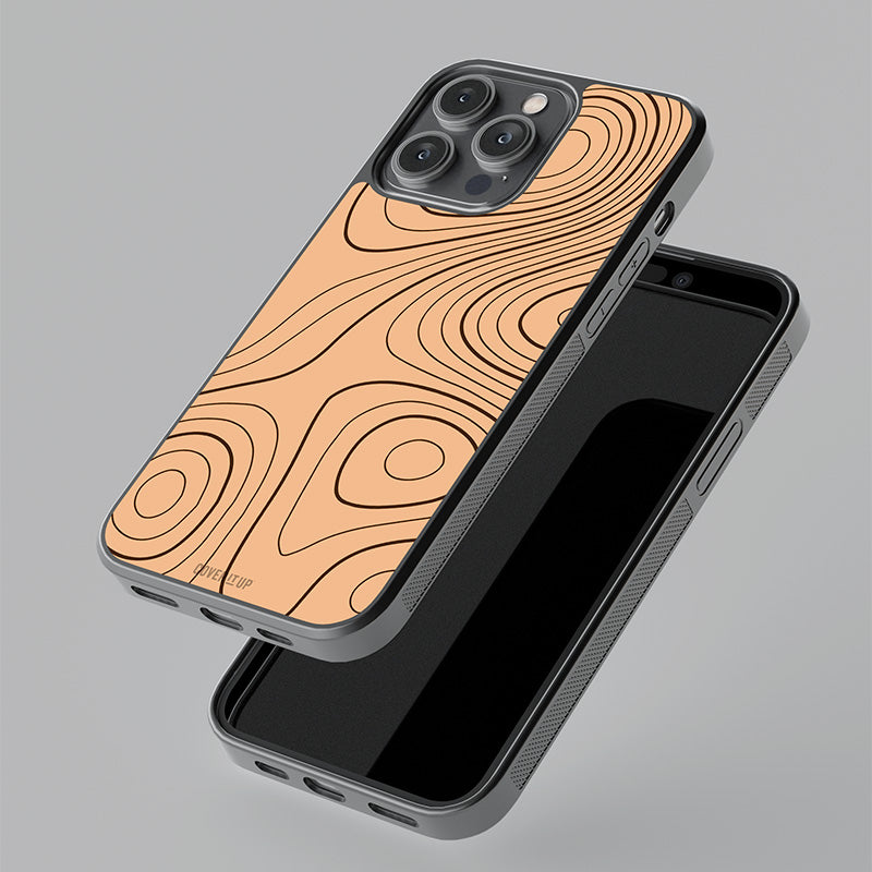 Cream Topography Glass Case