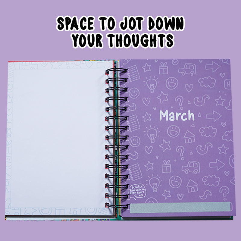 The Positivity Planner 2023 - Fun Yellow Animal Themed Printed Planner