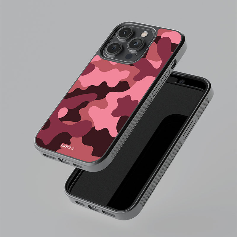 Berry Camo Glass Case