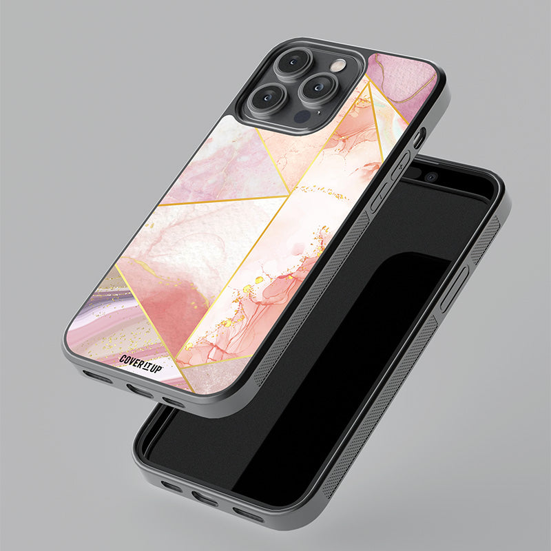 Light Marble Mosaic Glass Case