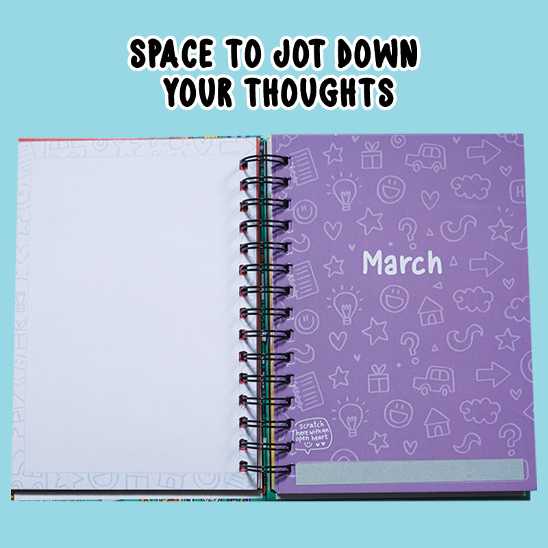 The Positivity Planner 2025 - Fun Orange Food Themed Printed Planner