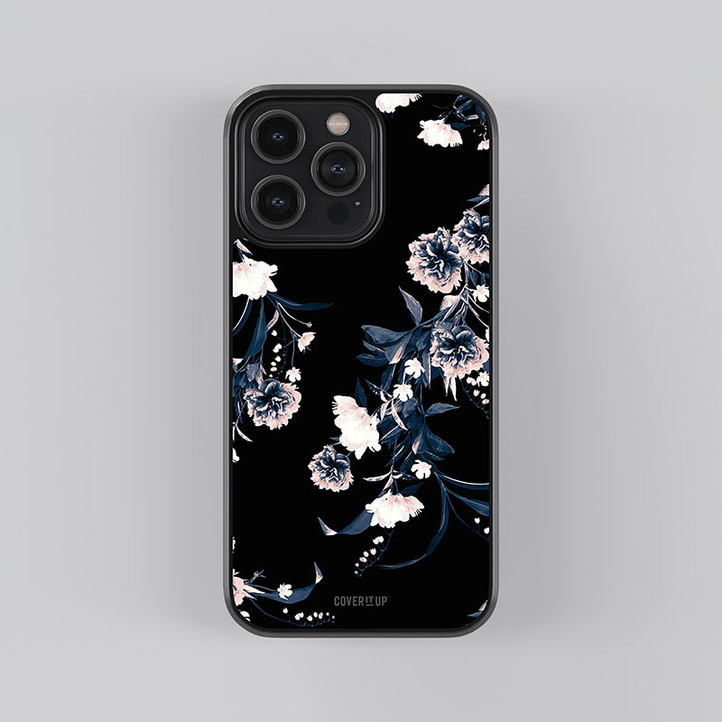 White Flora Glass Case