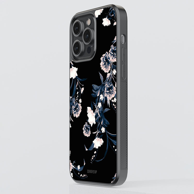 White Flora Glass Case