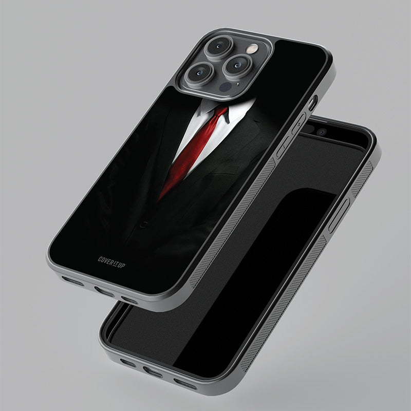 Mysterious Red Tie Glass Case