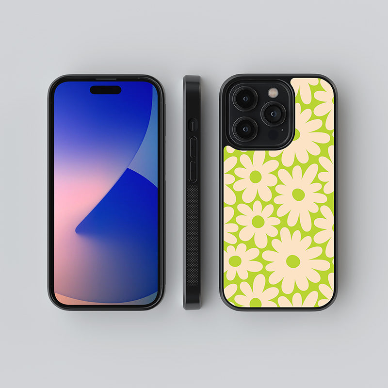 Official Green Flower Power Glass Case