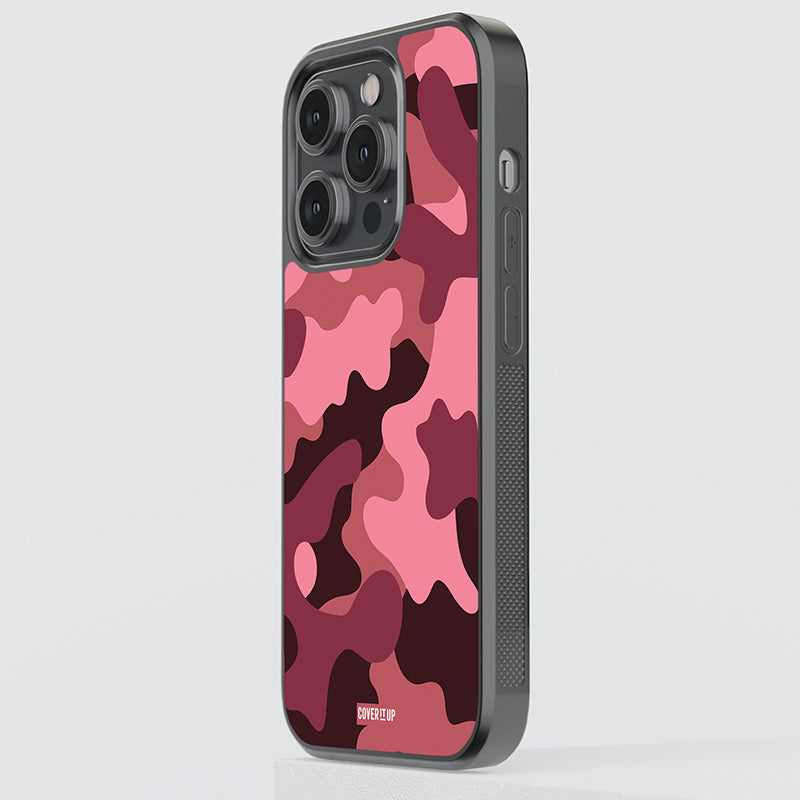 Berry Camo Glass Case