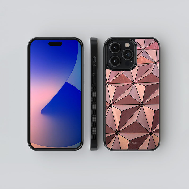 Rosegold Abstract Glass Case