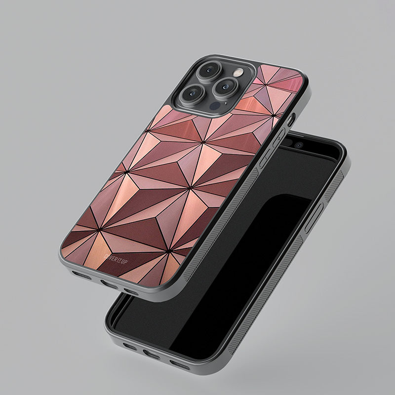 Rosegold Abstract Glass Case