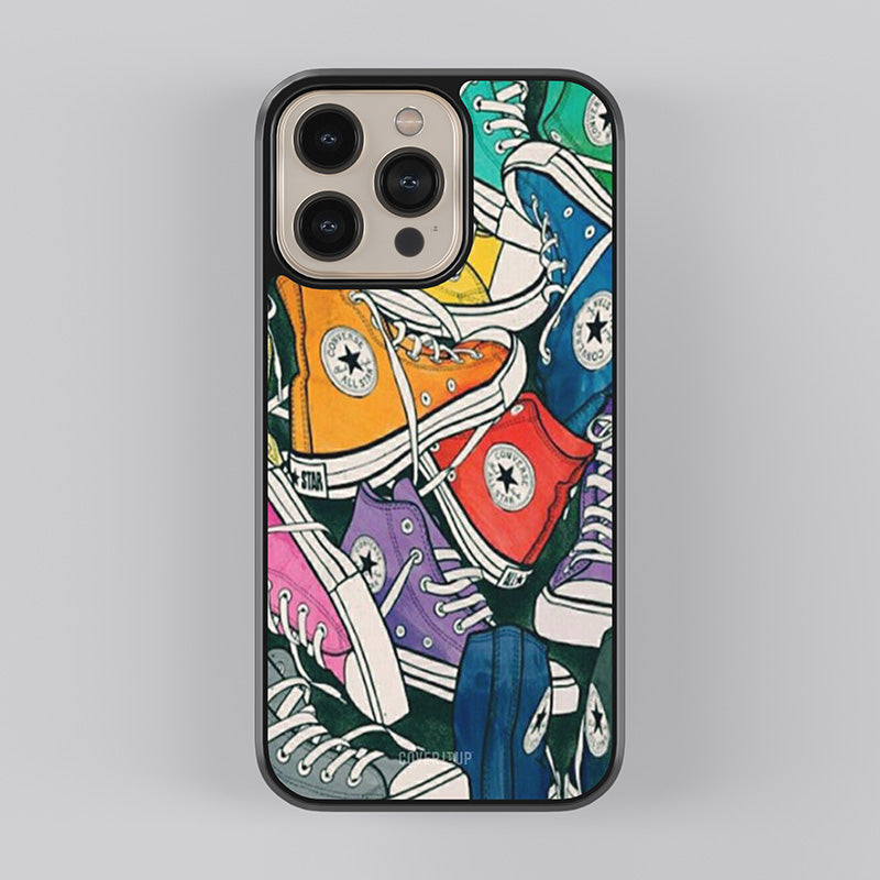 Converse Shoes Glass Case