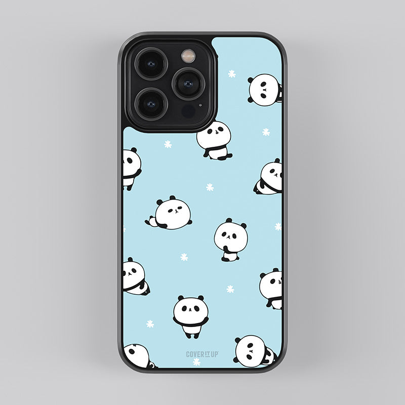 Panda Pattern Glass Case