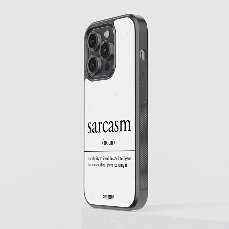 Sarcasm Definition Glass Case