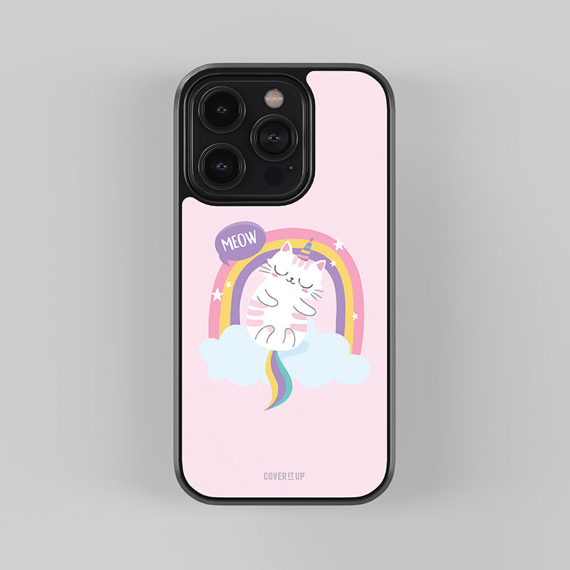 Unicorn Kitty Glass Case