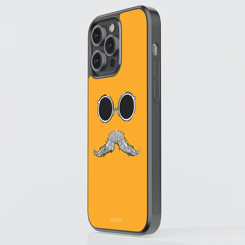 Cool Mustache Glass Case