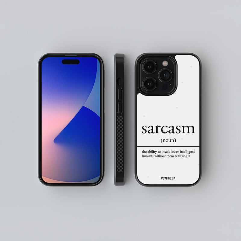 Sarcasm Definition Glass Case
