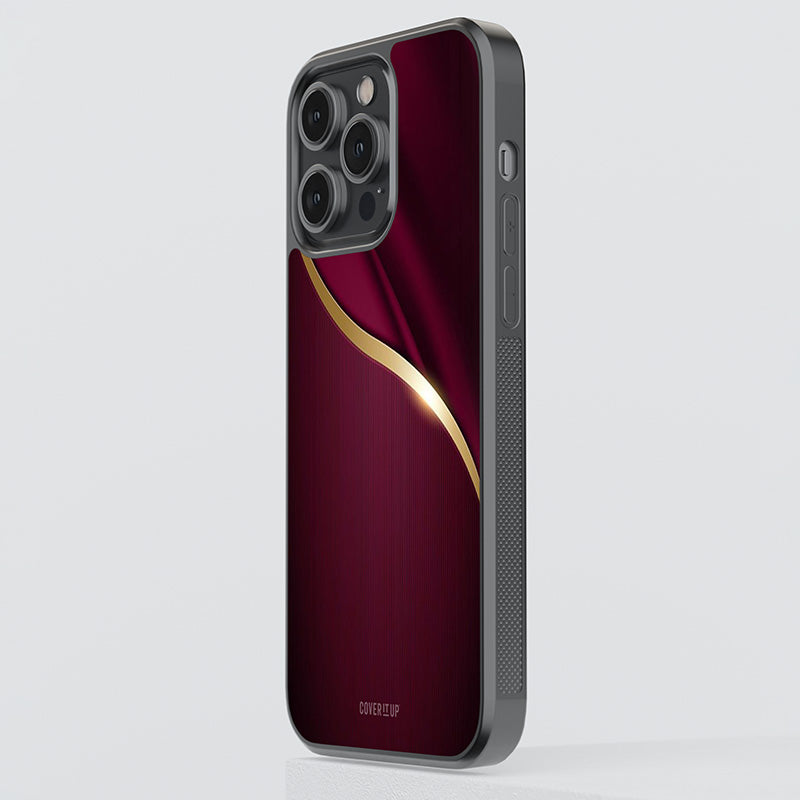 Smooth Maroon Glass Case