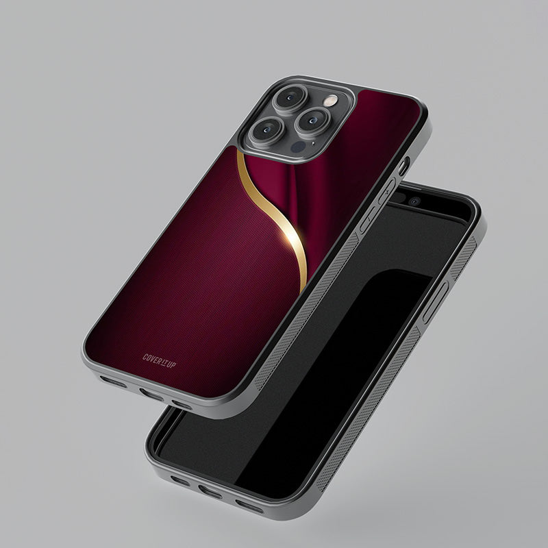Smooth Maroon Glass Case