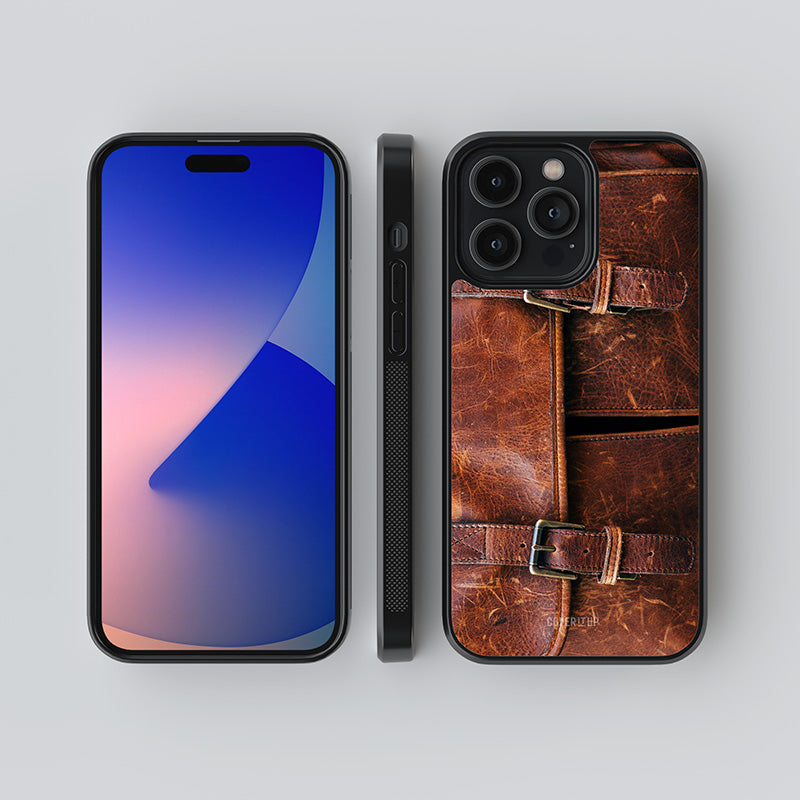 Leather Bag Glass Case