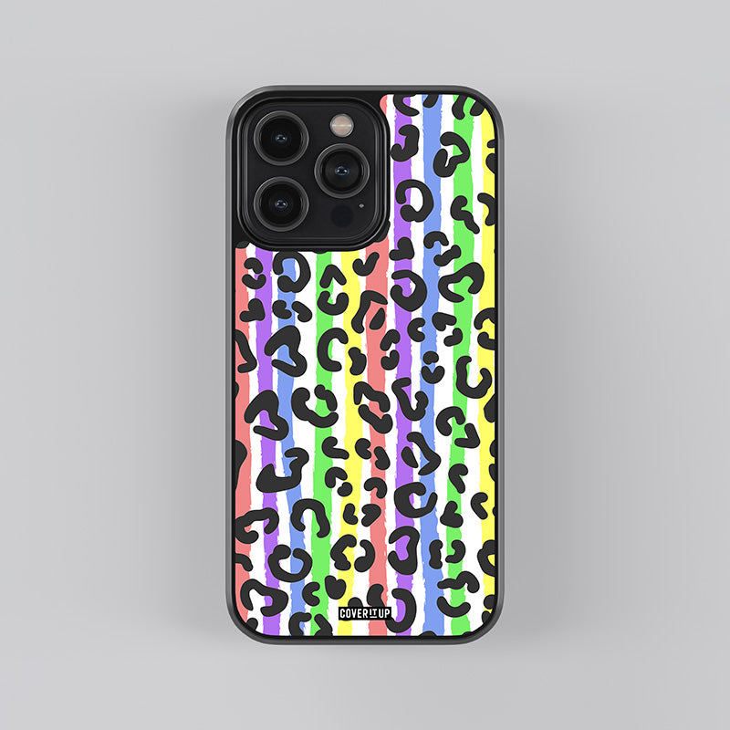 Rainbow Animal Pattern Glass Case