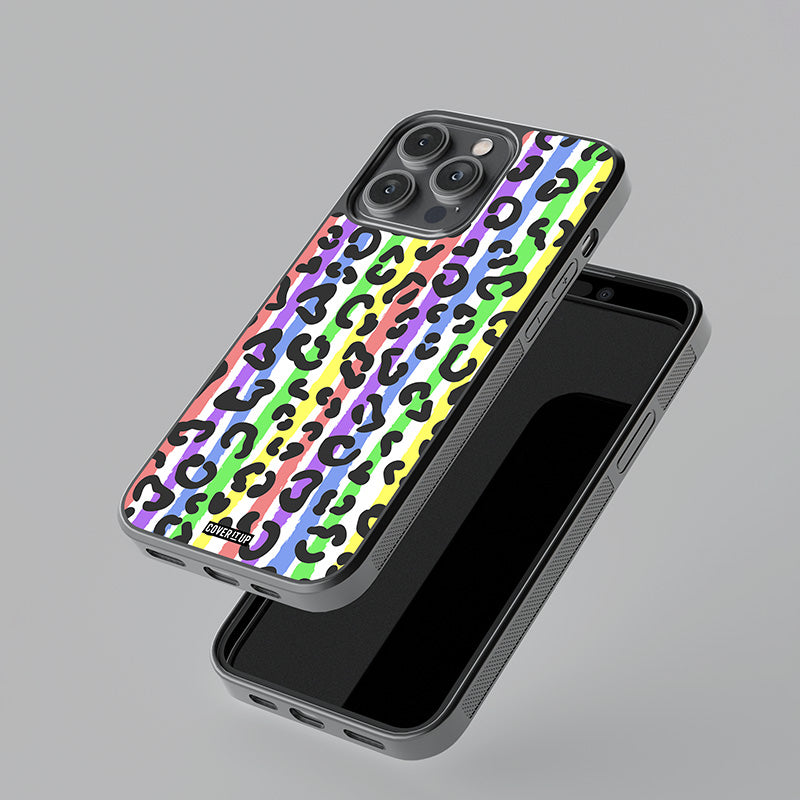Rainbow Animal Pattern Glass Case