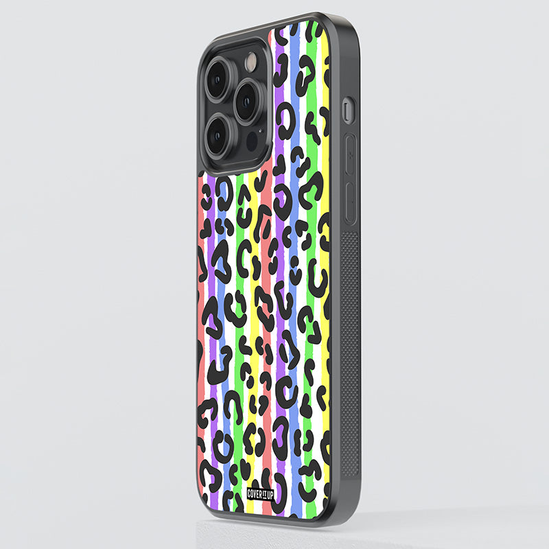 Rainbow Animal Pattern Glass Case