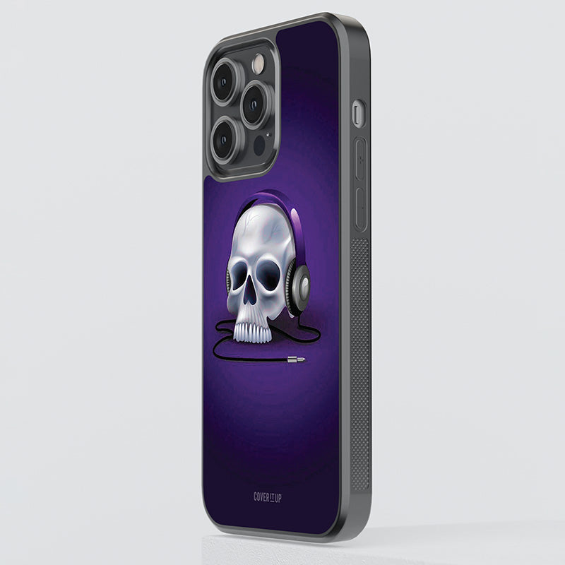 Musical Skull Glass Case