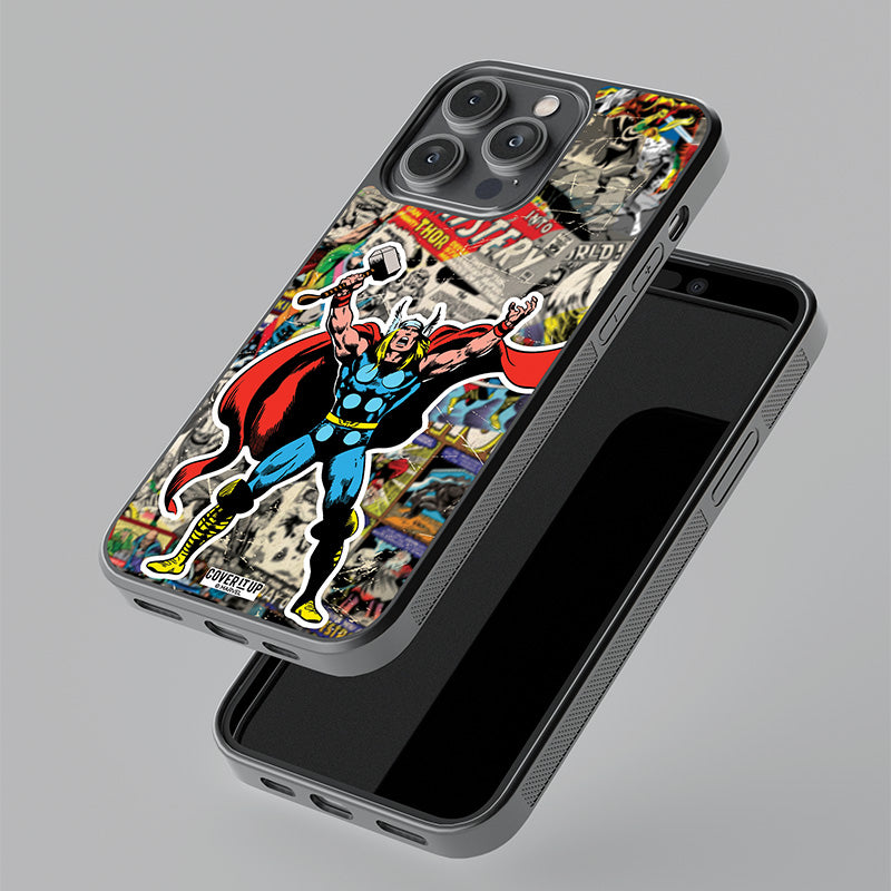 Official Marvel Vintage Thor Glass Case
