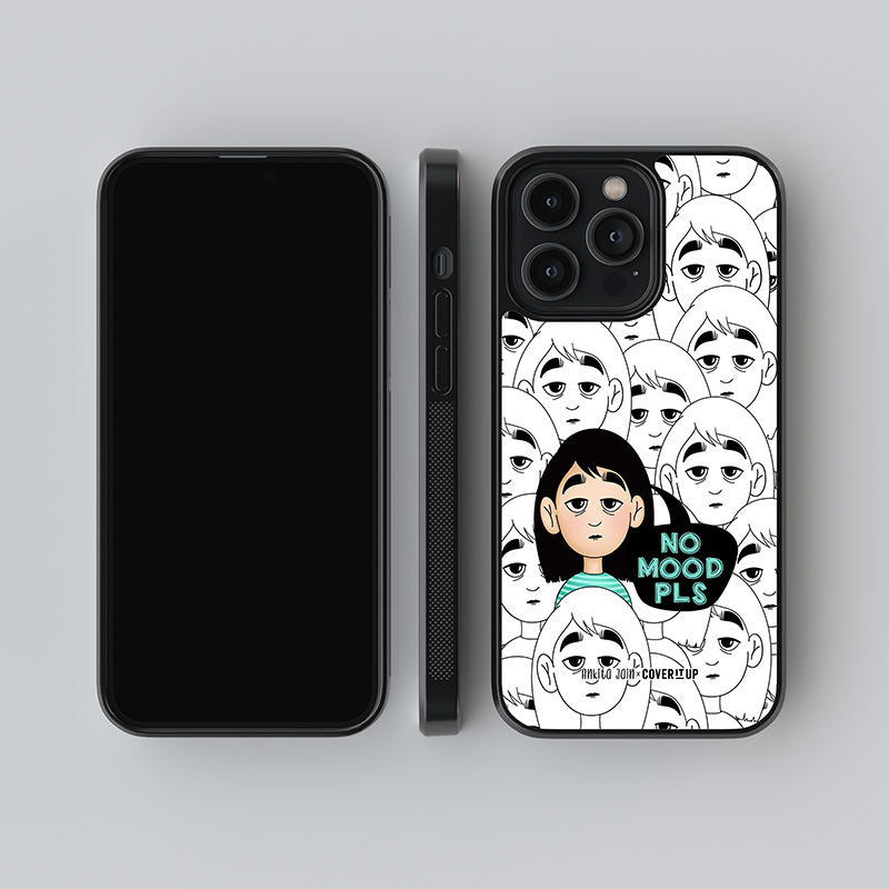 No Mood Pls Girl Glass Case
