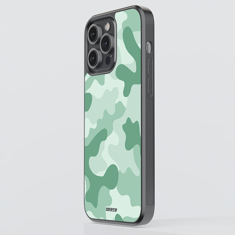 Mint Camo Glass Case