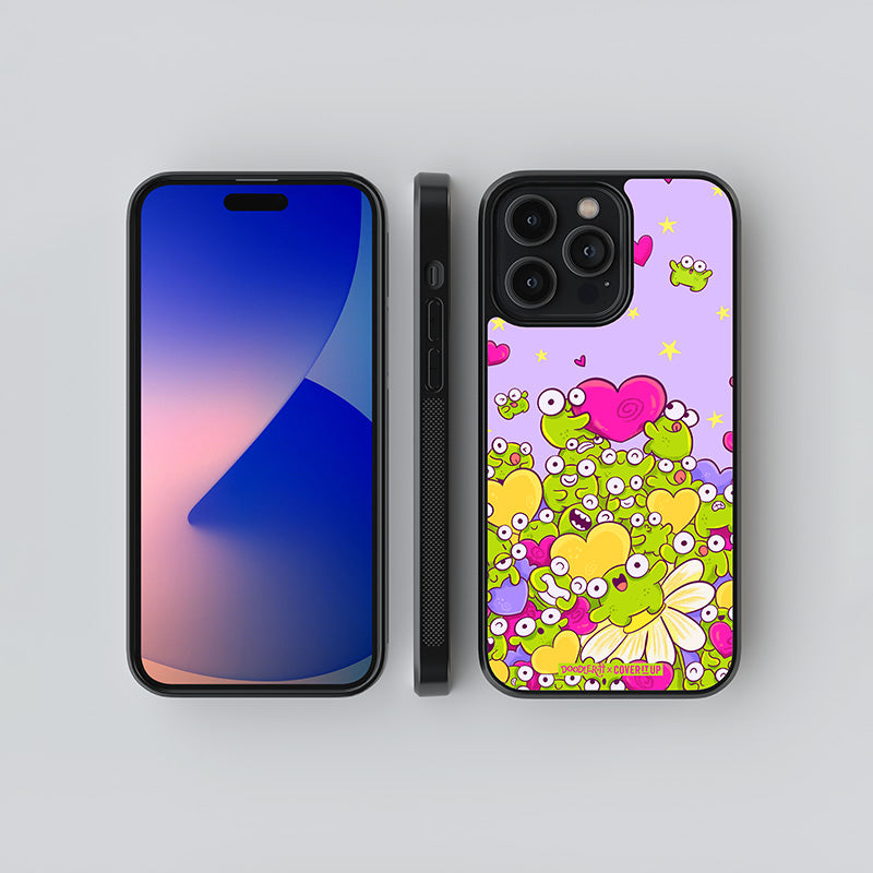 Tiny Frogs Glass Case