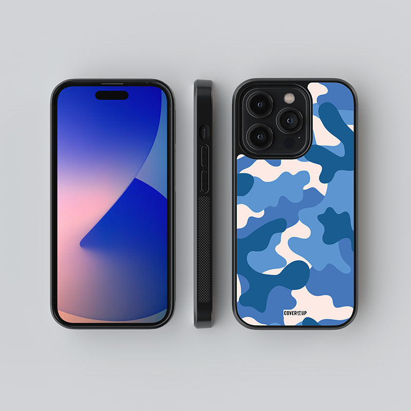 Blueberry Camo Glass Case