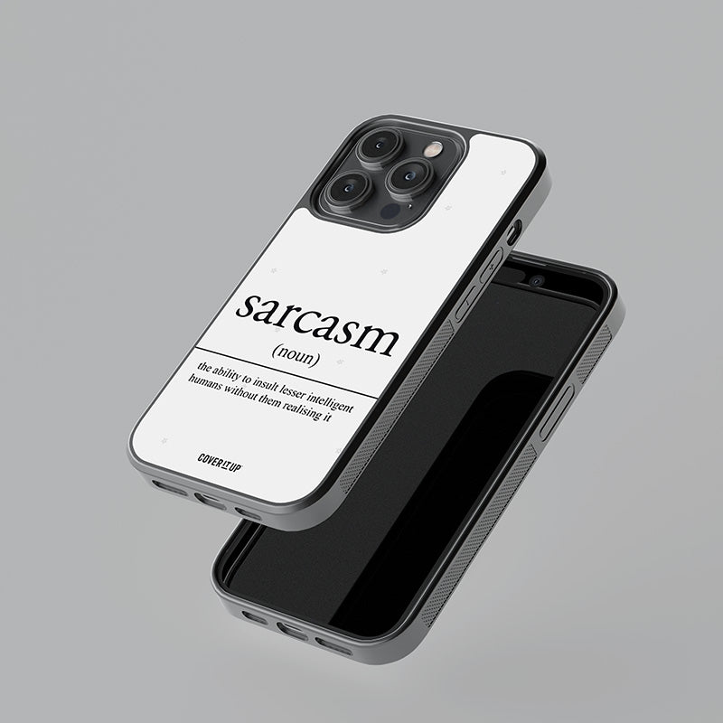 Sarcasm Definition Glass Case