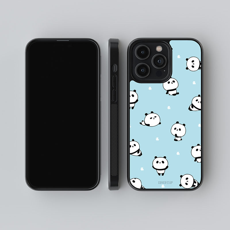 Panda Pattern Glass Case