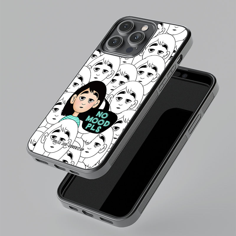 No Mood Pls Girl Glass Case