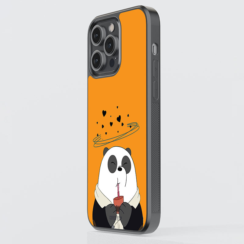 Chubby Panda Glass Case