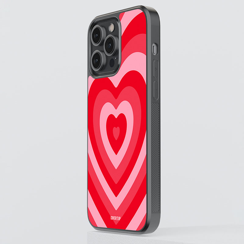 Strawberry Hearts Glass Case