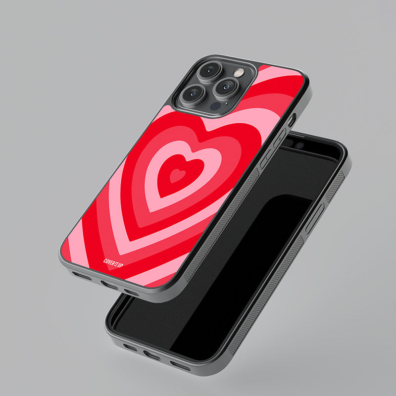 Strawberry Hearts Glass Case