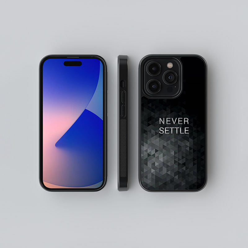 Never Settle Glass Case