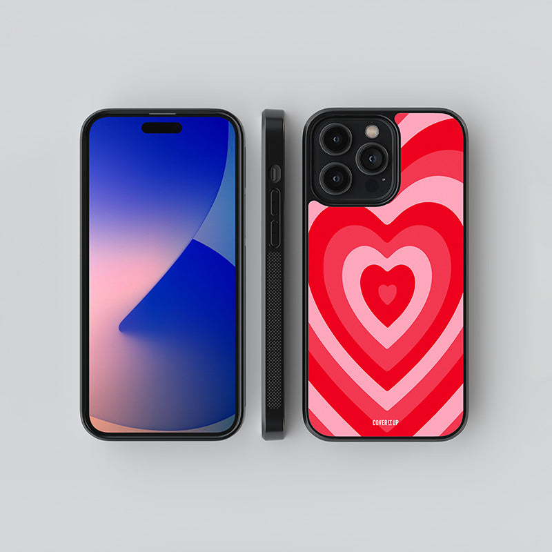 Strawberry Hearts Glass Case