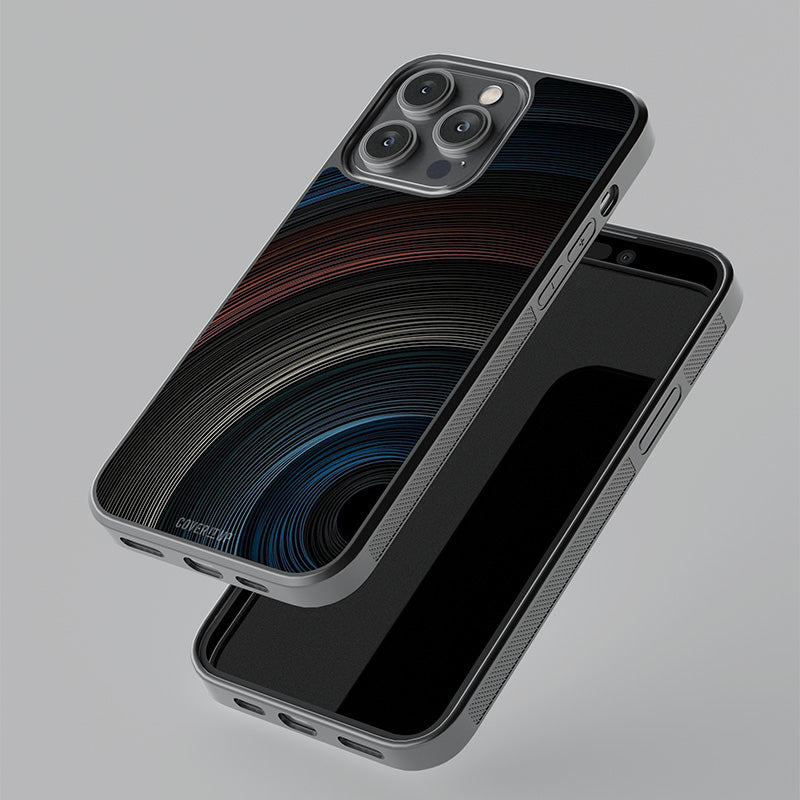 Dark Shade Swirls Glass Case